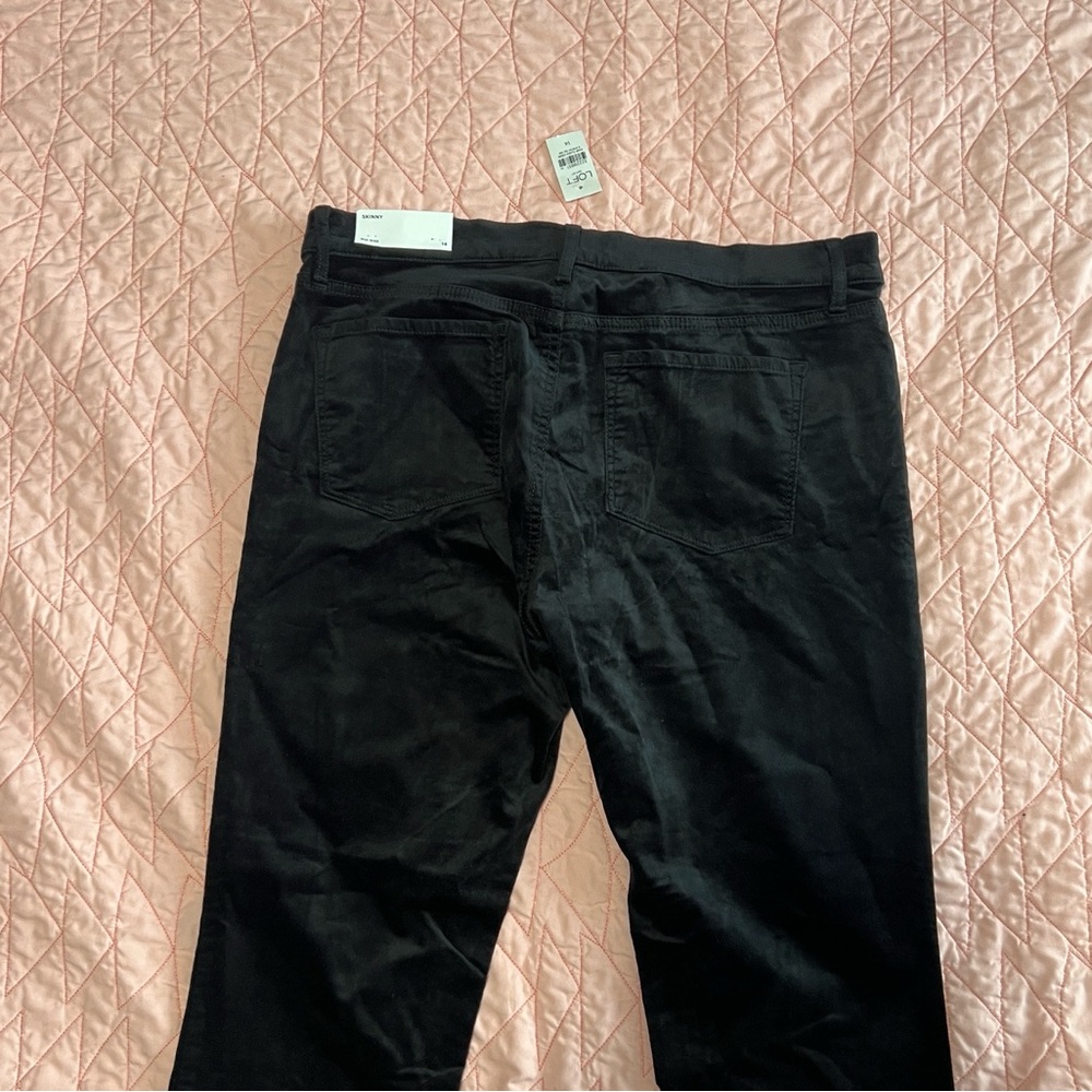 LOFT OUTLET Black Velvet Trousers - Picture 8 of 11